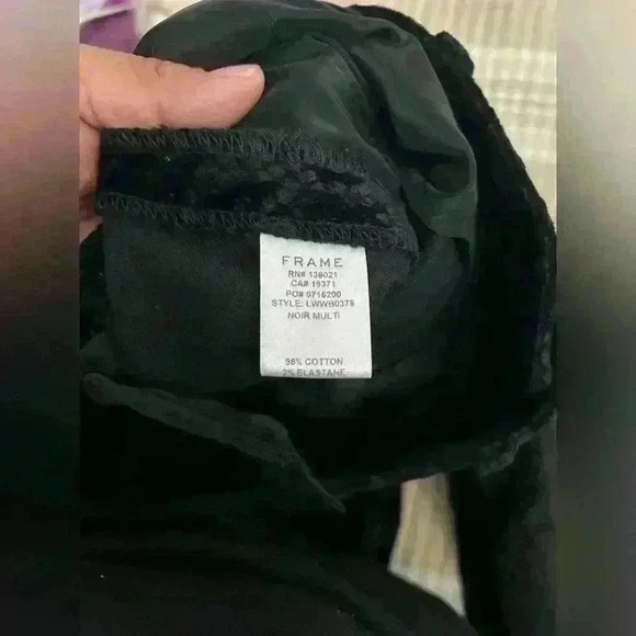 Frame Pants Women Velvet Snake Pattern - Picture 4 of 4